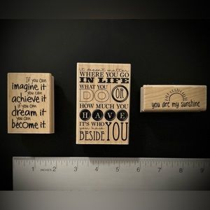 Sentiment rubber stamps